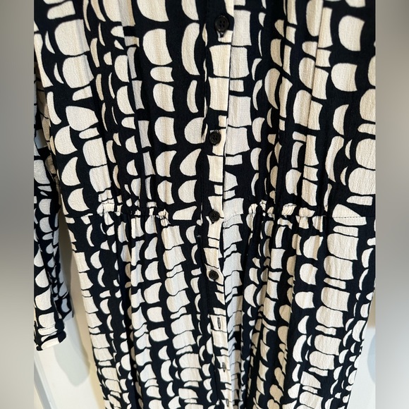 Zara long black and white patterned dress. Worn twice - Picture 4 of 7